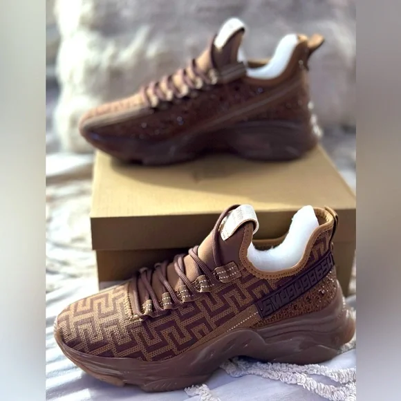 🍫BRAND NEW STEVE MADDEN MAXIMA CHOCOLATE🍫SNEAKERS SZ 9.5🔥RARE STYLE & COLOR🔥 - Picture 2 of 12
